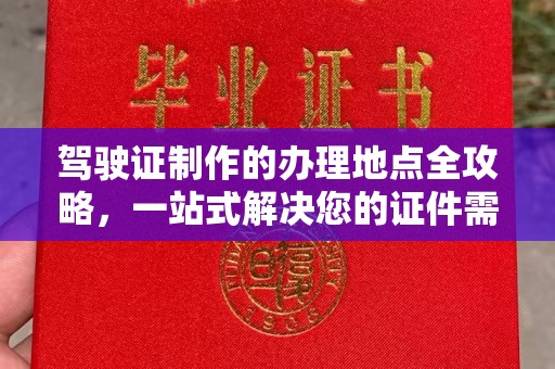 普定驾驶证制作的办理地点全攻略，一站式解决您的证件需求